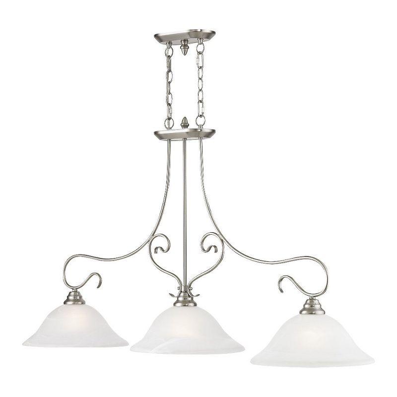 Livex Lighting Coronado 3 - Light Island Pendant Light in  Brushed Nickel