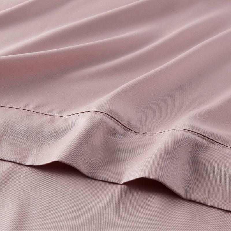 Twin/Twin XL 320 Thread Count Cool TENCEL® Lyocell Sheet Set Rose Ash - Threshold™: Satin Weave, OEKO-TEX Certified