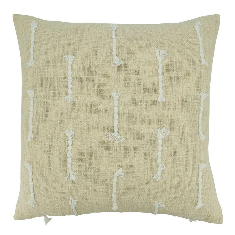 Saro Elka Collection Cotton Throw Pillow