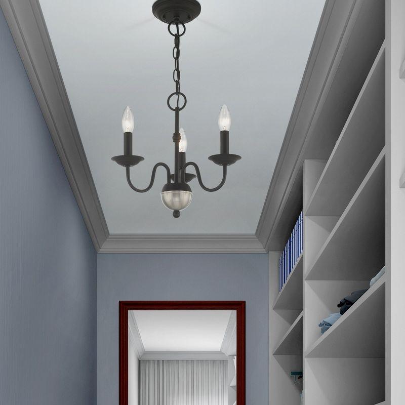 Livex Lighting Windsor 3 - Light Chandelier in  Black
