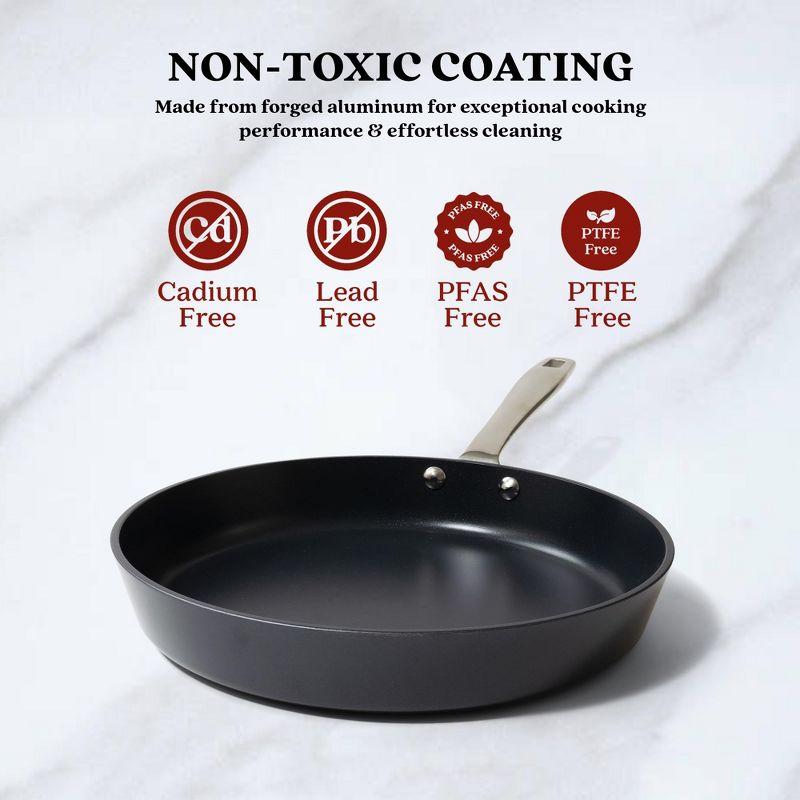 Alva Alva Maestro Nonstick Ceramic Frying Pan Skillet, Non-Toxic PFAS PFOA & PTFE Free, Healthy Cooking Pan, Compatible with all Stovetops & Induction Safe, Oven Safe & Stay-Cool Handle