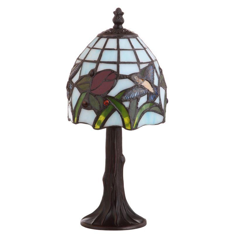 Hummingbird Tiffany-Style 12" Stained Glass LED Table Lamp