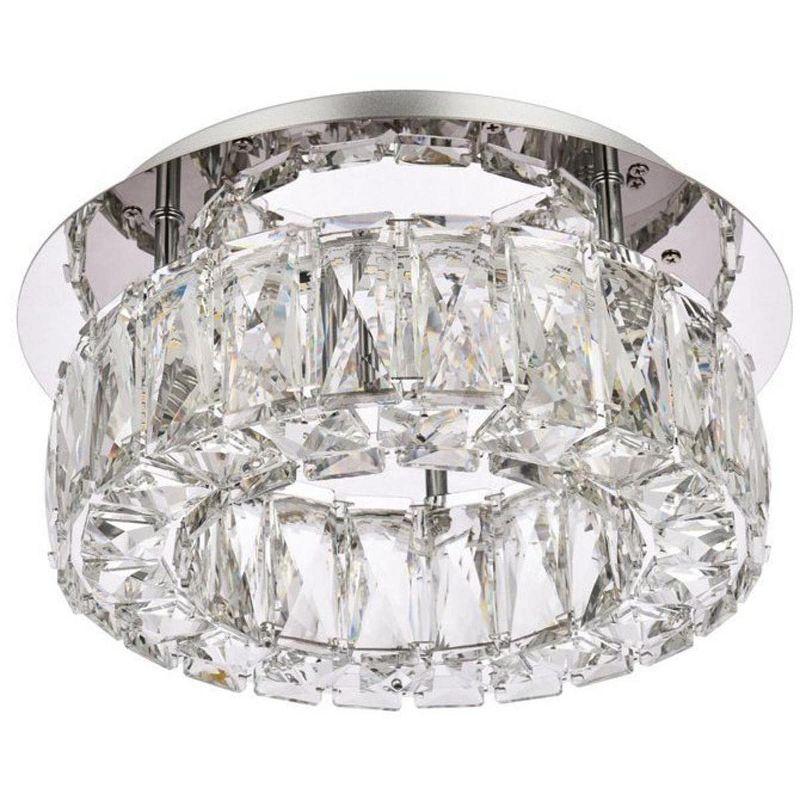 Elegant Lighting Monroe 12 inch LED single flush mount in chrome