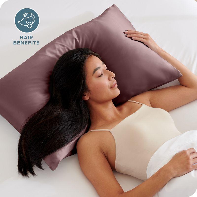 Bare Home Soft Poly Satin Pillowcase Set