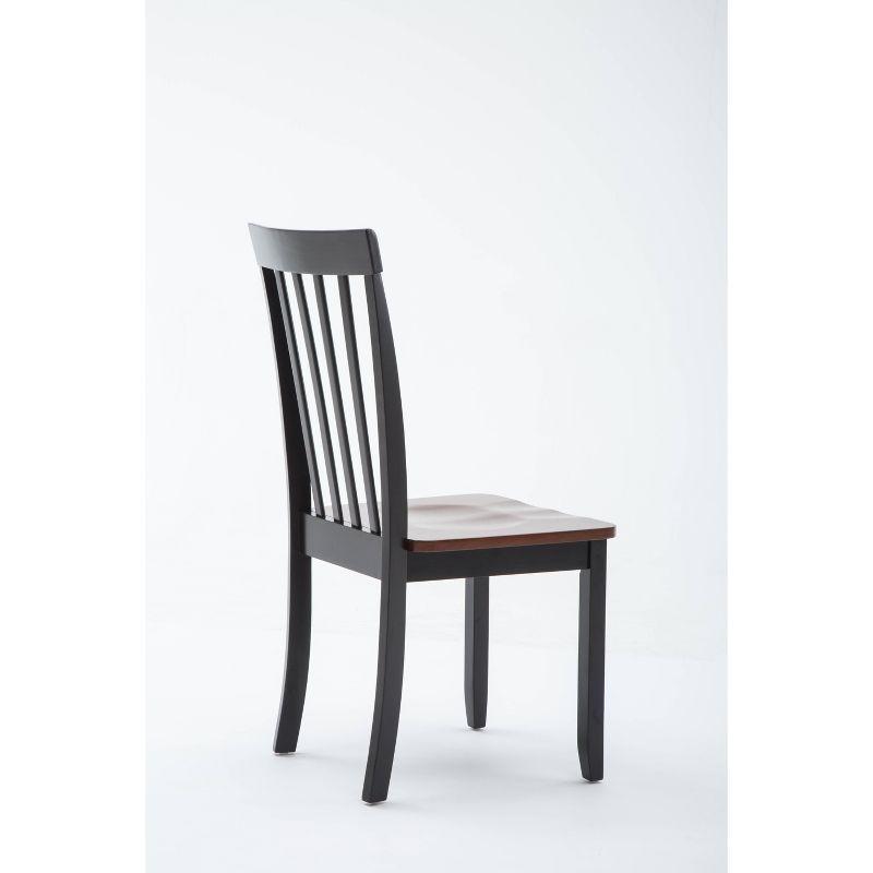 Bloomington Dining Chairs Black And Cherry (Set Of 2) - Boraam: Rubberwood, Comfort Backrest, 250lbs Capacity