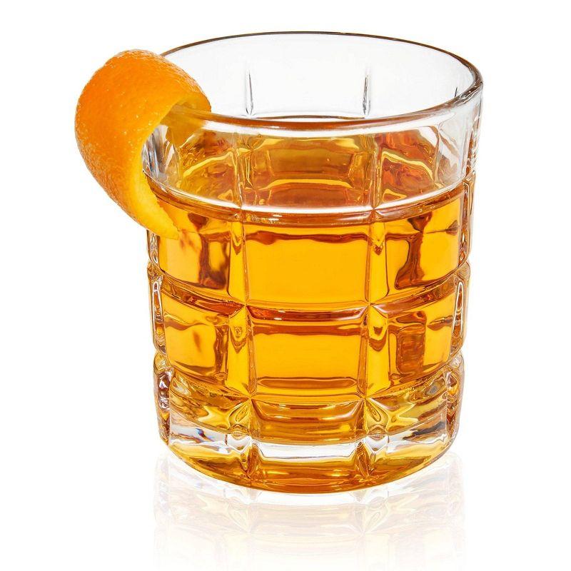 Godinger Silver Art Co Radius Whiskey Glass 10 oz (Set of 4)