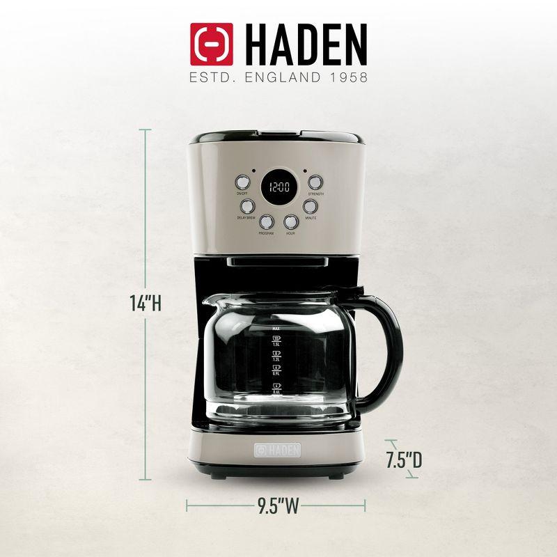 HADEN Putty Beige Programmable Drip Coffee Maker