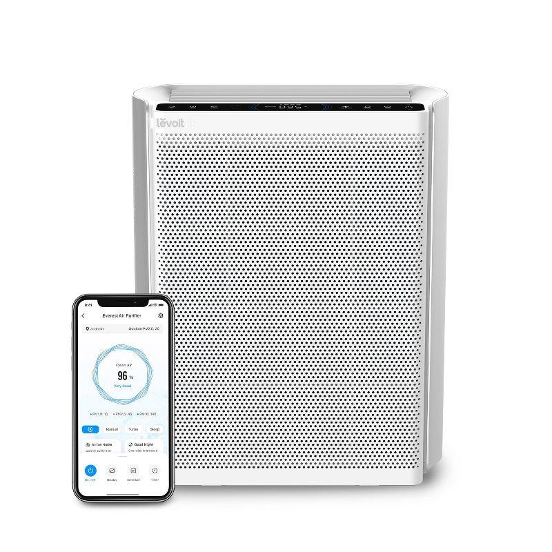 Levoit Everest Air Smart Air Purifier: Energy Star Certified, 10 Settings, Carbon Filter, 1200-1500 sq. ft. Coverage