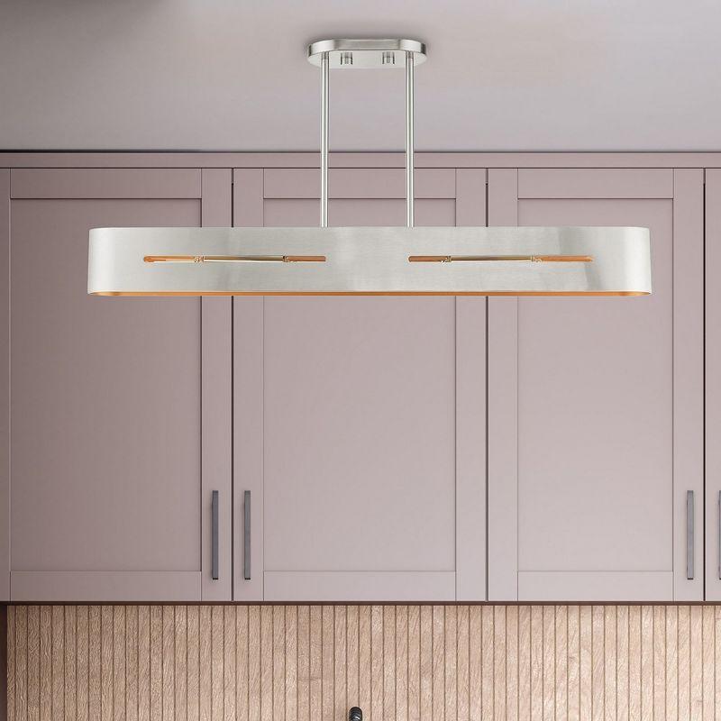 Livex Lighting Rave 4 - Light Chandelier in  Brushed Nickel