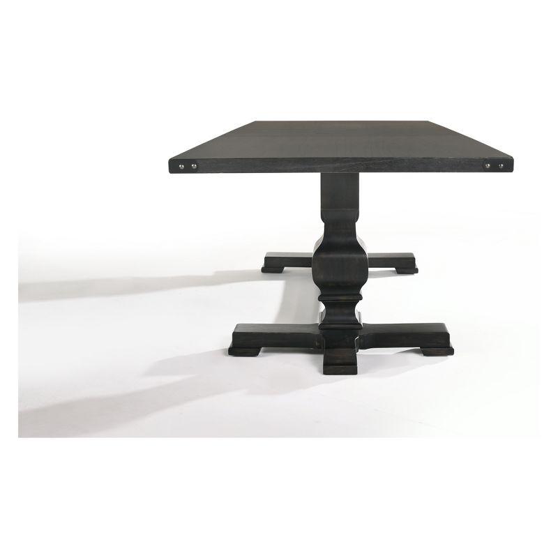 Morland Dining Table Vintage Black - Acme Furniture: Rectangular, Non-Extension, Seats 6