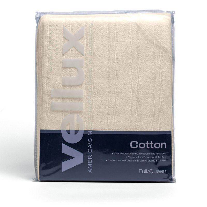 Vellux Vellux 100% Cotton Blanket - Soft, Breathable, Cozy & Lightweight Thermal Blanket  All-Season Blanket Perfect for Layering Bed, Couch & Sofa - Hotel Quality