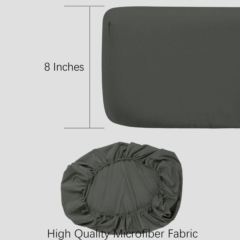 Brushed Microfiber Fitted Crib Sheet, Super Soft and Cozy Crib Sheet for Boys, Girls, 28x52 Inches, White - NTBAY