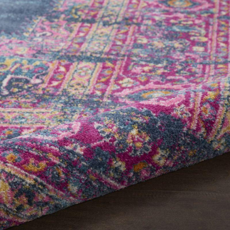 Nourison Passion Medallion Bohemian Indoor Rug Blue 12' x 15'
