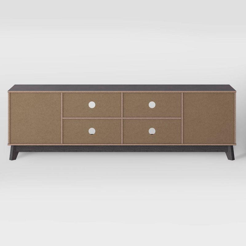 Hollywood Wood Grain TV Stand for TVs up to 85" with Drawers Gray - CorLiving