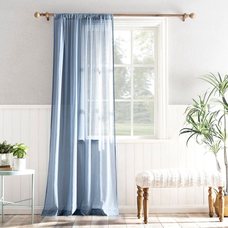 Wayfair Basics® 100% Cotton Sheer Rod Pocket Curtain Panel & Reviews | Wayfair