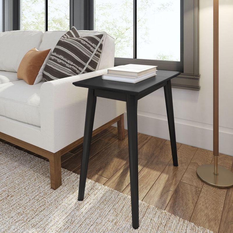 Plank+Beam Mid Century Modern Rectangular Side Table, End Table for Living Room, Wooden Bedside Table, Small End Table for Office Space