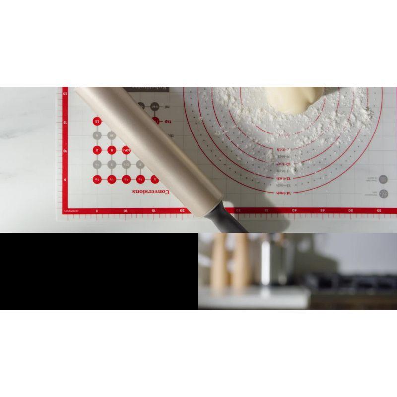 OXO Non Stick Rolling Pin: Stainless Steel, Dishwasher-Safe, 18.5" Length, Handled for Baking