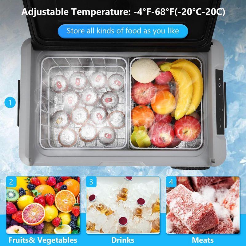 Portable Refrigerator, Portable Freezer, 37 Quart(35L) Electric Cooler