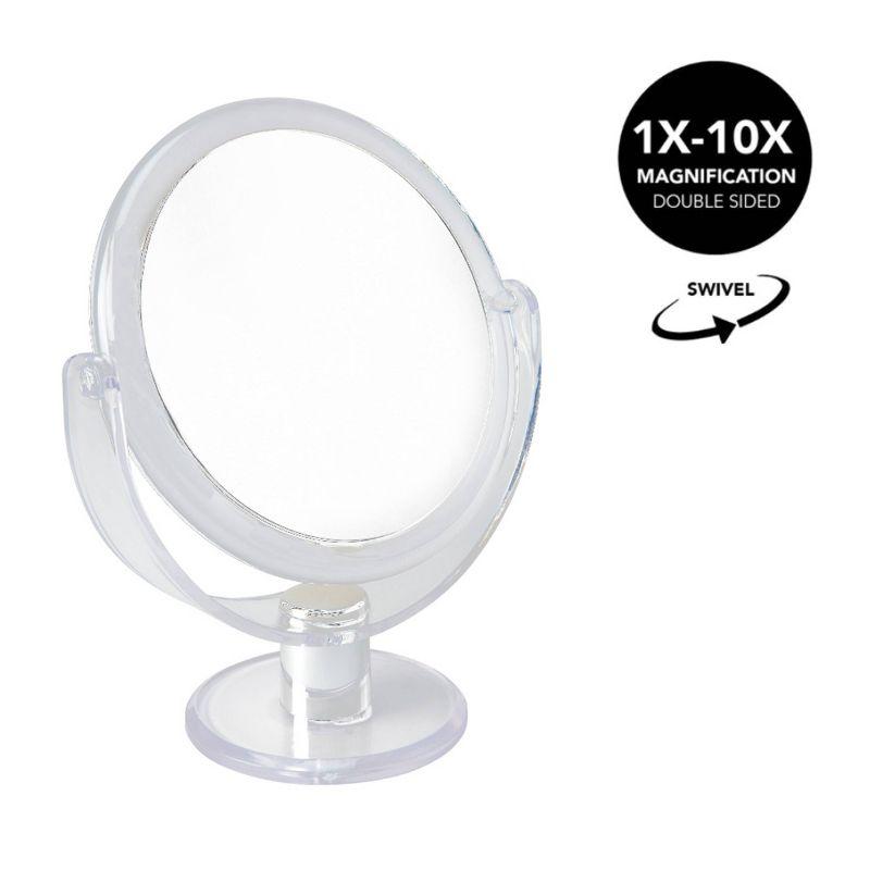 7" Vanity Rubberized 1X-10X Magnification Mirror Clear - Home Details
