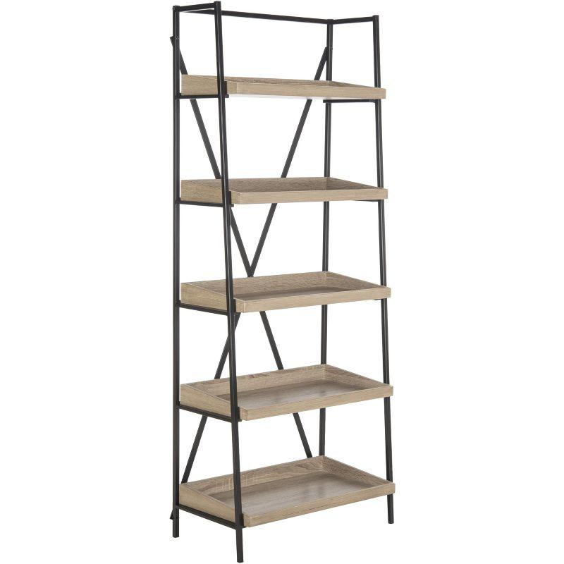 Joel Etagere - FOX4272 - Light Brown/Black - Safavieh Couture