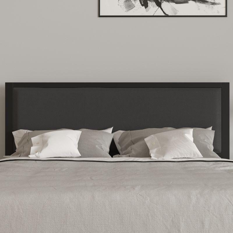 Merrick Lane Headboard Upholstered Headboard With Metal Frame and Adjustable Rail Slots