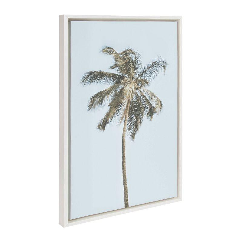 Sylvie One Coconut Palm Tree by The Creative Bunch Studio Framed Wall Canvas - Kate & Laurel All Things Decor