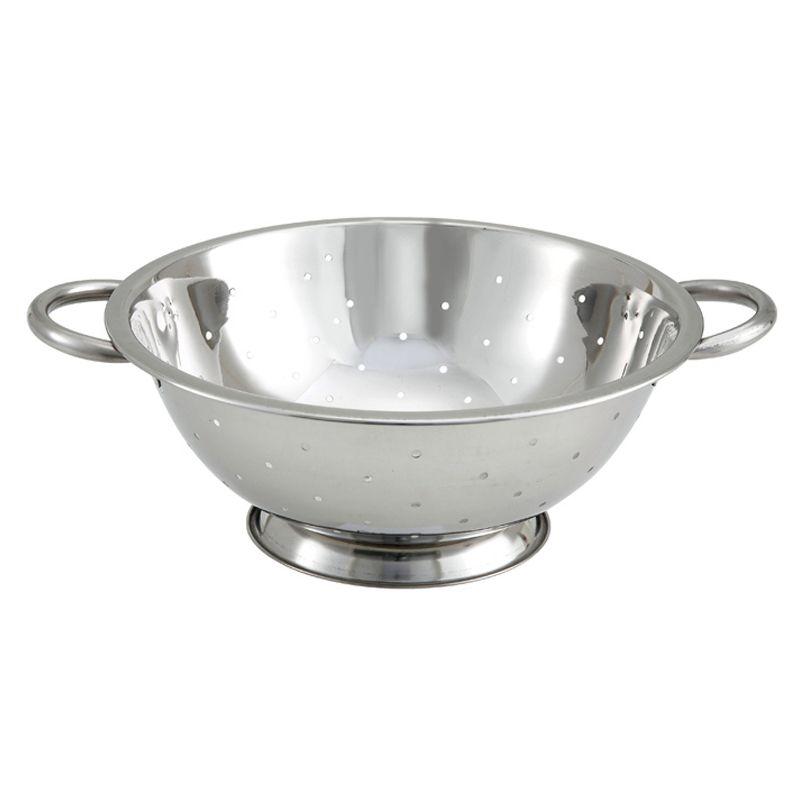 Winco 3-Quart Stainless Steel Colander with Handles and Base