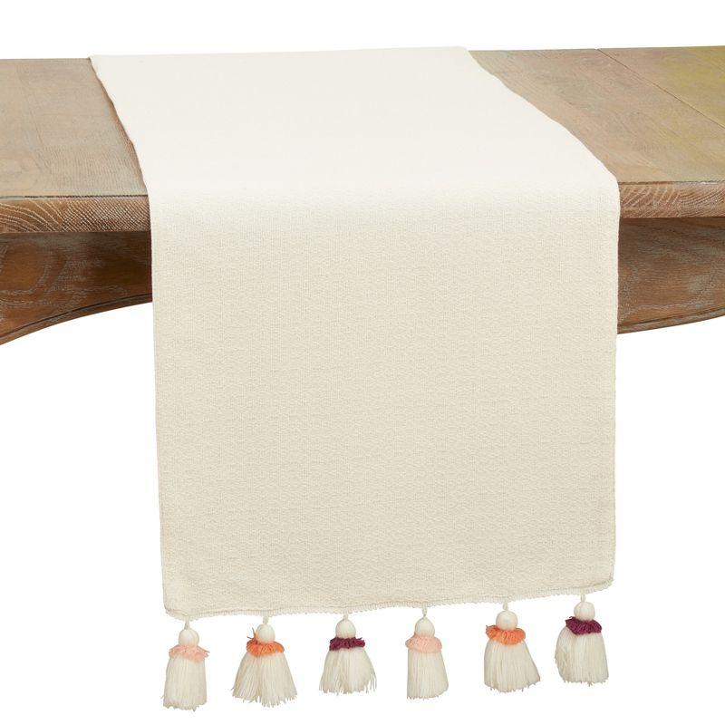 Saro Olivia Collection Cotton Blend Table Runner