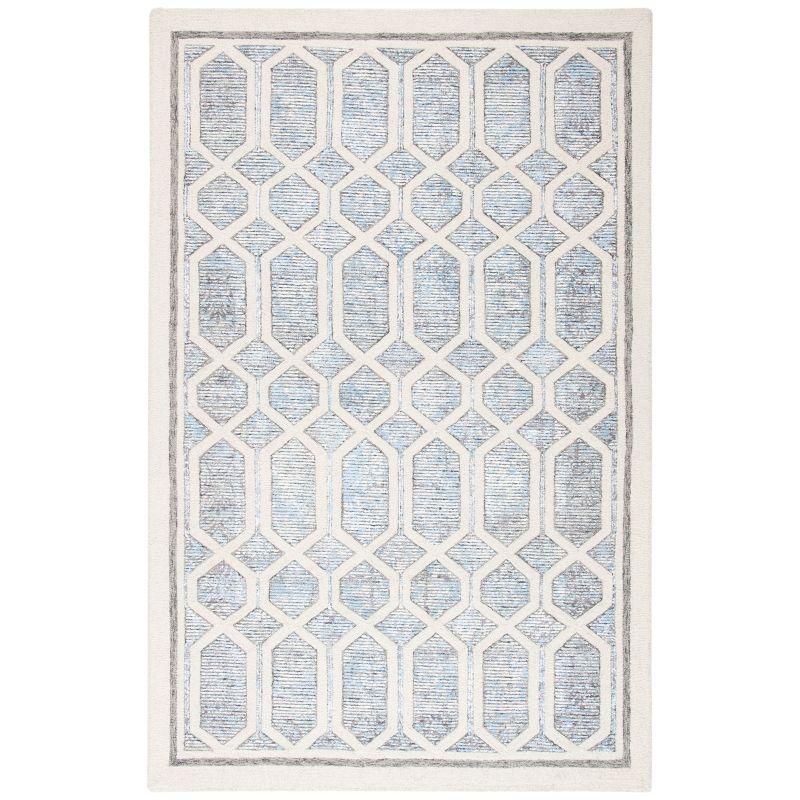 Ivory Elegance 9' x 12' Hand-Tufted Wool & Viscose Area Rug