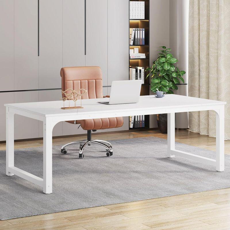 Tribesigns 78.7" Rectangular Office Desk White