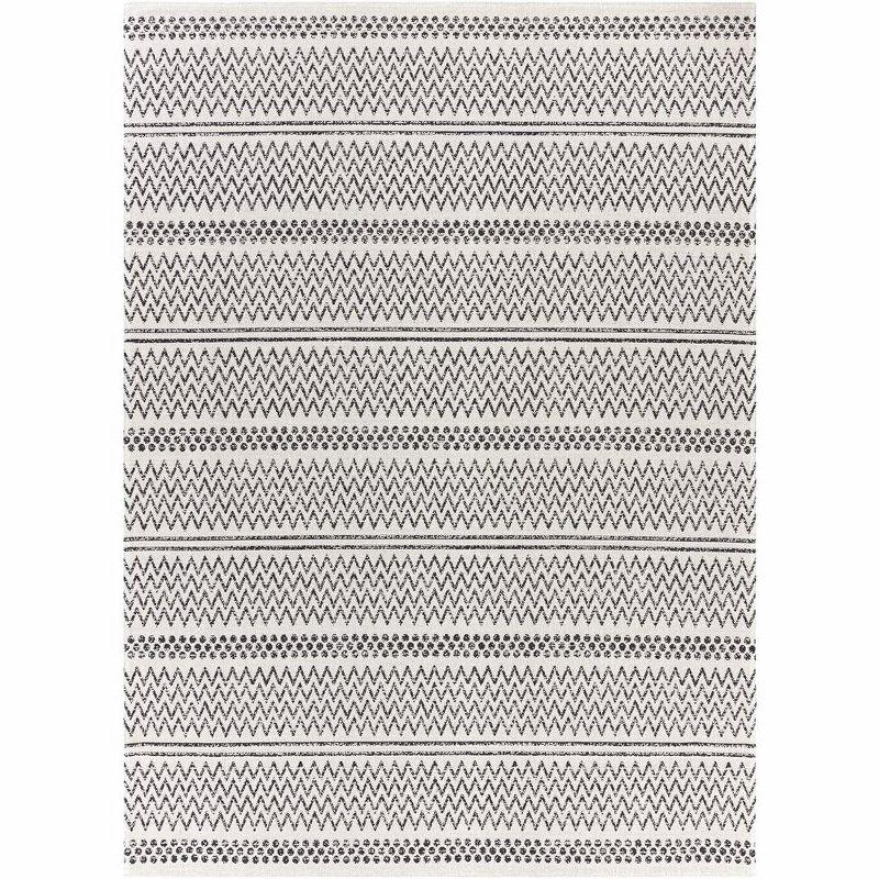 Hand-Knotted Cream Wool-Cotton Blend Bohemian Area Rug 8' x 10'