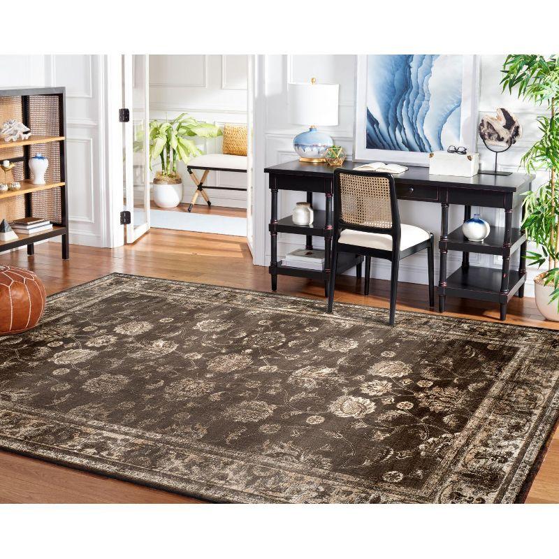 Vintage VTG117 Power Loomed Indoor Skid-Resistant Area Rug - Soft Anthracite - 12'x18' - Safavieh