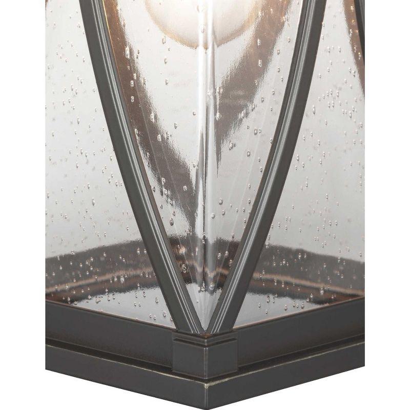 Progress Lighting Abbott 1-Light Outdoor Hanging Lantern in Antique Bronze with Clear Seeded Glass Shade