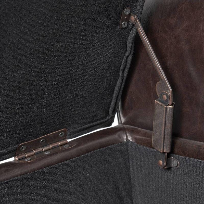 Keiko Storage Bench - Brown Leather - Christopher Knight Home: Elegant Tufted Design, Soft-Close Hinge
