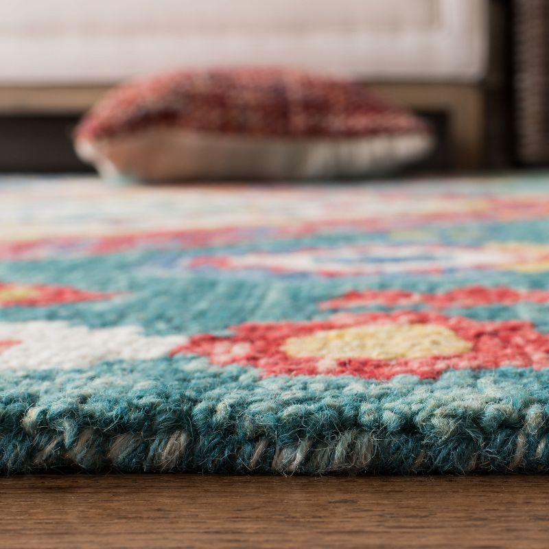 Aspen APN119 Hand Tufted Area Rug - Green/Red - 5' X 8' - Safavieh.