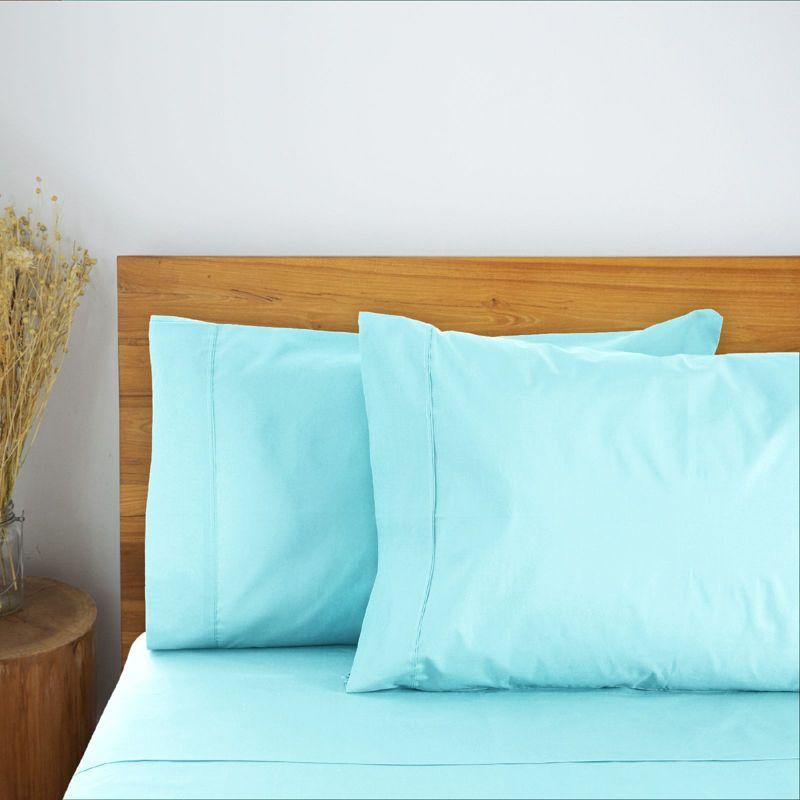 LuxClub 4 PC Aqua Full Silky Soft Cooling Deep Pocket Performance Sheet Set