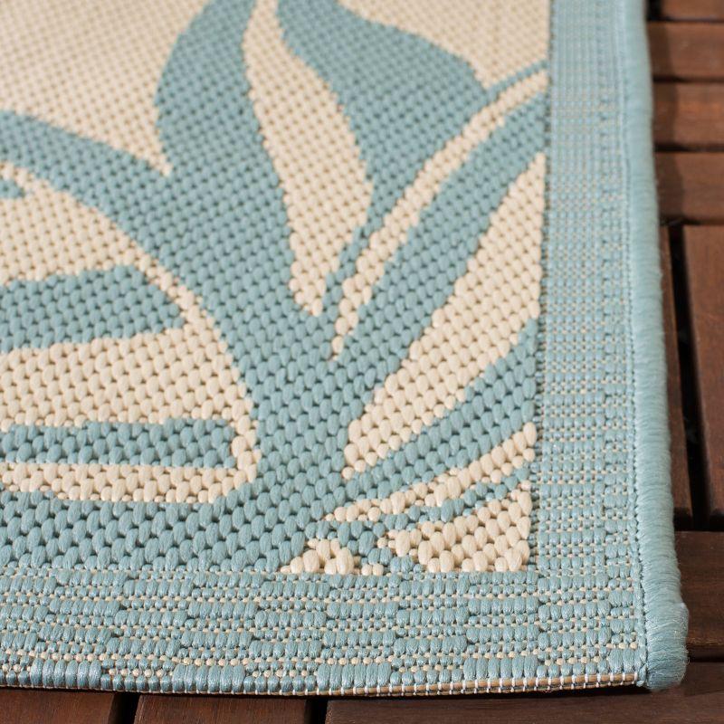 Courtyard CY6109 Power Loomed Indoor/Outdoor Area Rug - Light Grey/Anthracite - 4'x5'7" - Safavieh.
