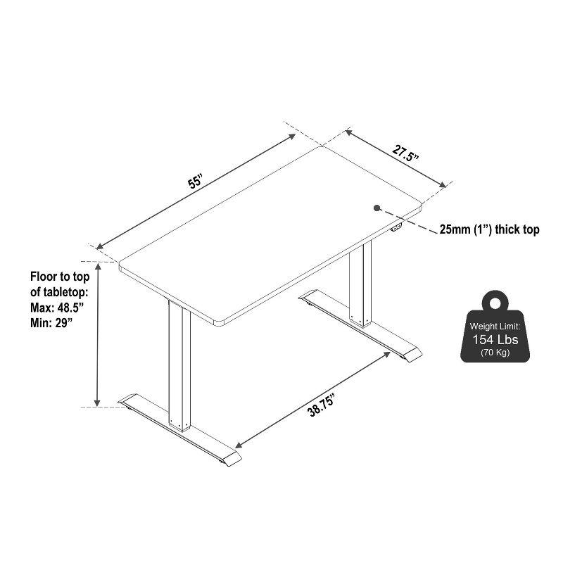 Ahniyah Adjustable Metal Base Standing Desk