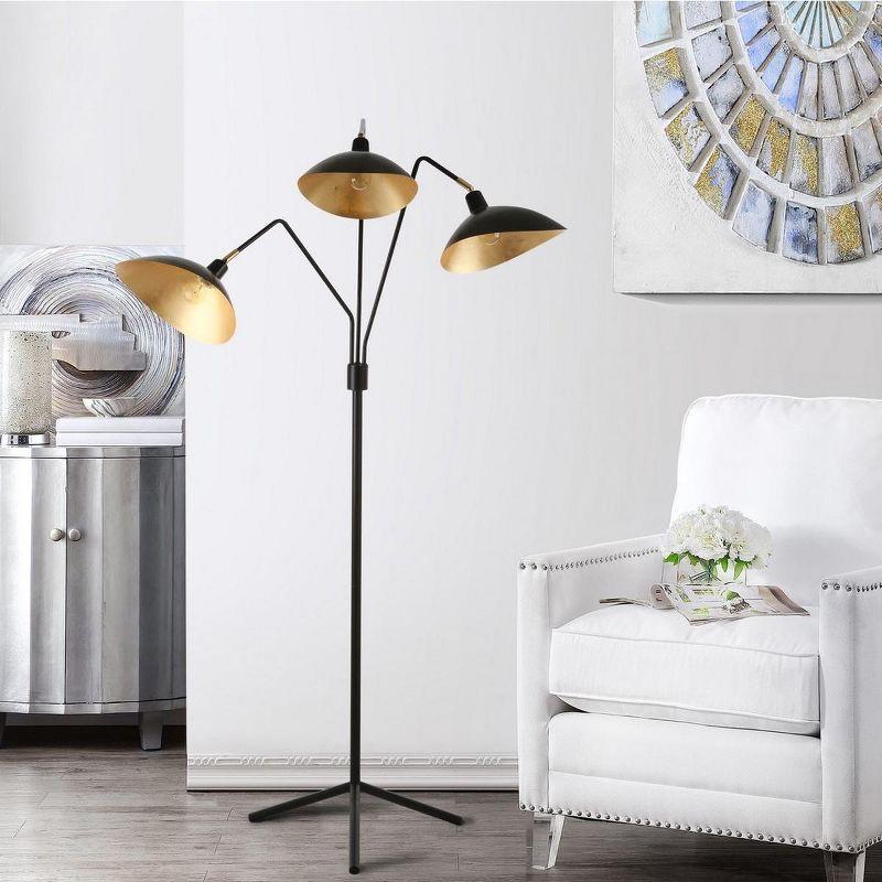 Iris 69.5 Inch H Floor Lamp - Black - Safavieh