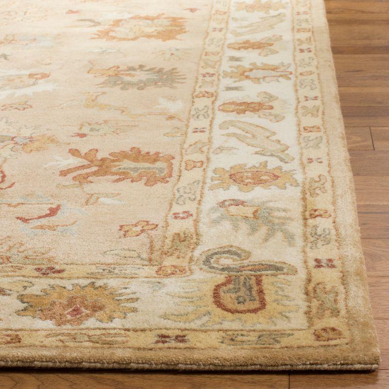 Taupe and Ivory Hand-Tufted Wool 4' x 6' Area Rug