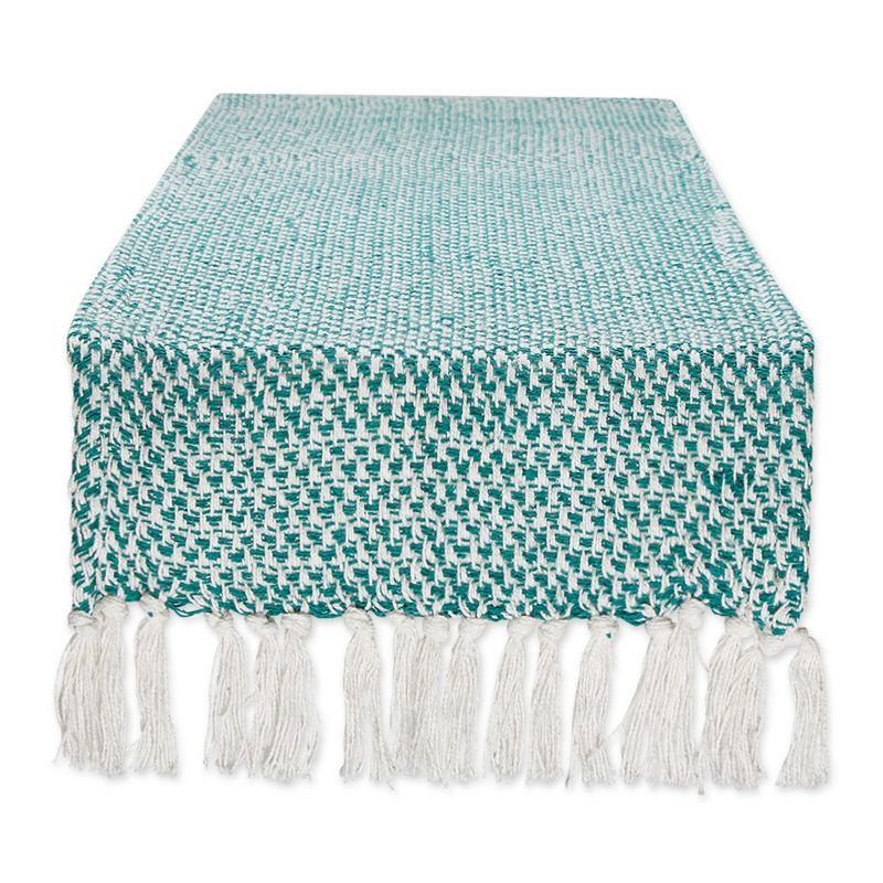 Design Imports  Teal Woven Table Runner 15X108