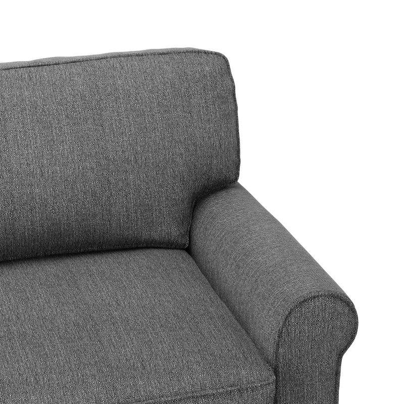 Serta Copenhagen 61" Rolled Arm Sofa, Easy Care Fabric, Soft Pillow Back, Pocket Coil Seat Cushions