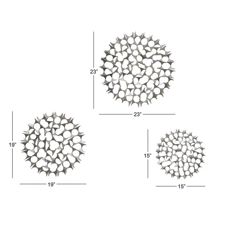 Set of 3 Metal Starburst Wall Decors with Cutout Design - Olivia & May