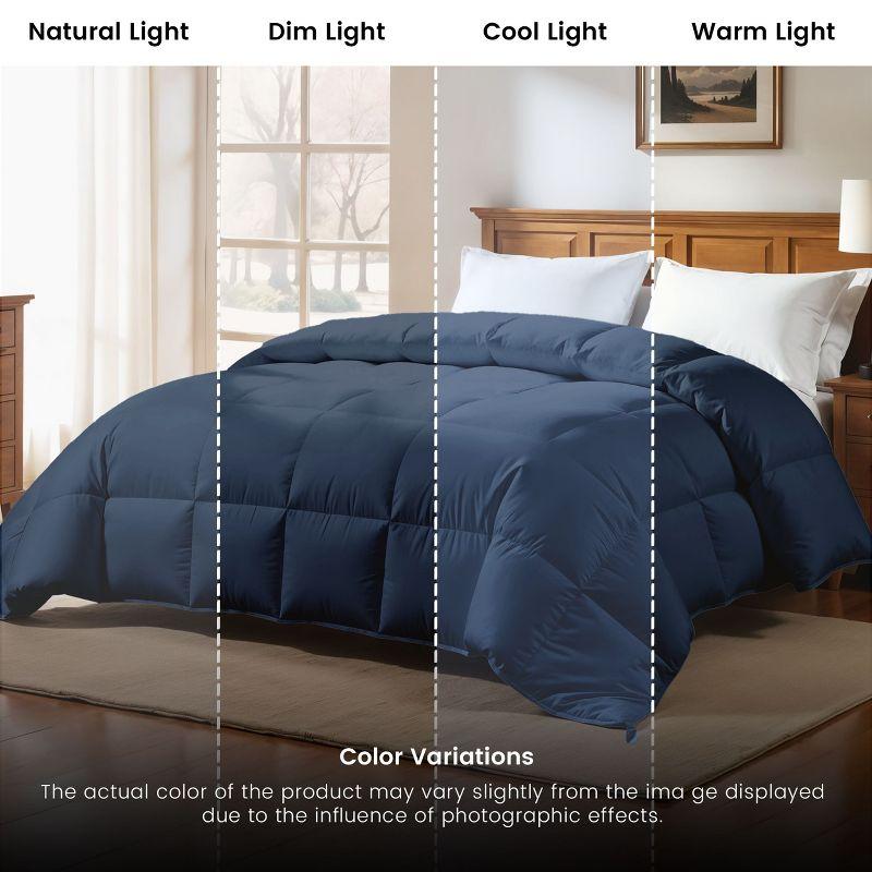 All Season Down Alternative Duvet Insert with Corner Tabs Hypoallergenic Ultra Soft 1 Piece Comforter - Twin , Navy Blue