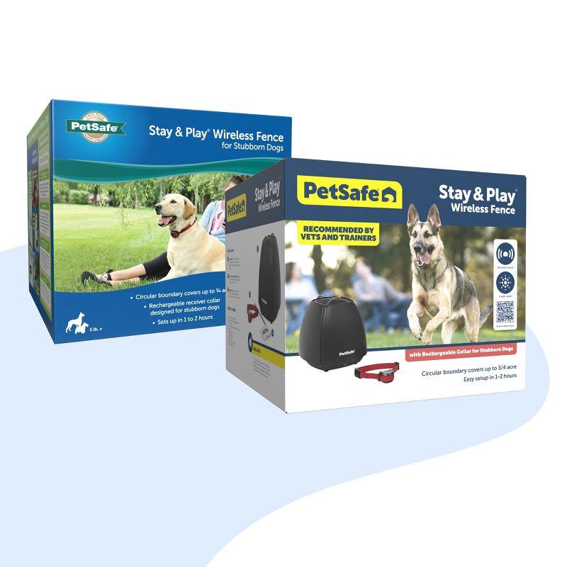 PetSafe Stay and Play Wireless Adjustable Fence for Stubborn Dogs - Black