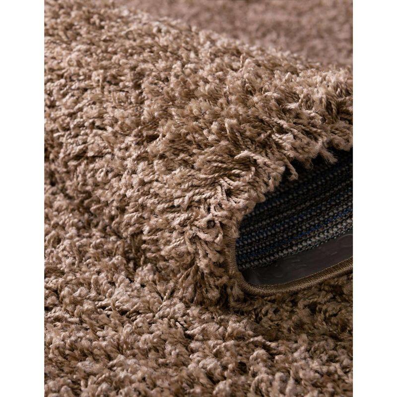 Unique Loom 9' 0 x 12' 0 Rectangle Solid Shag Sandy Brown Area Rug