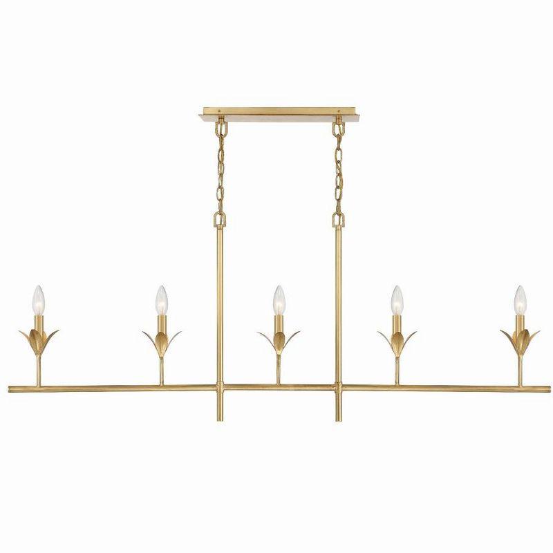 Crystorama Lighting Broche 5 - Light Chandelier in  Antique Gold