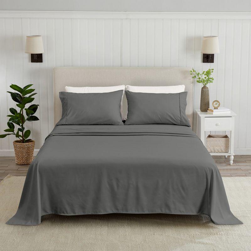 Graphite Full Microfiber Wrinkle-Resistant Sheet Set