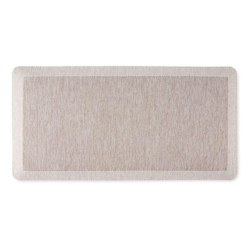 MARTHA STEWART Mira Modern Heathered Anti-Fatigue Air-Infused Kitchen Mat, Coffee Brown, 19.6"x39"