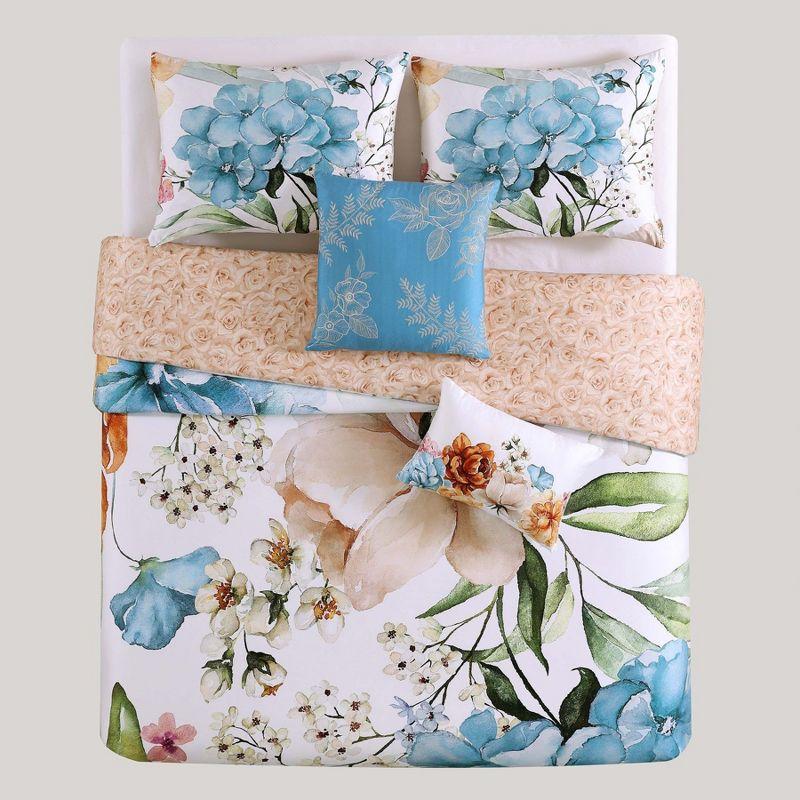 BeBeJan Bebejan Maia 100% Cotton Sateen 5 Piece Reversible Comforter Set
